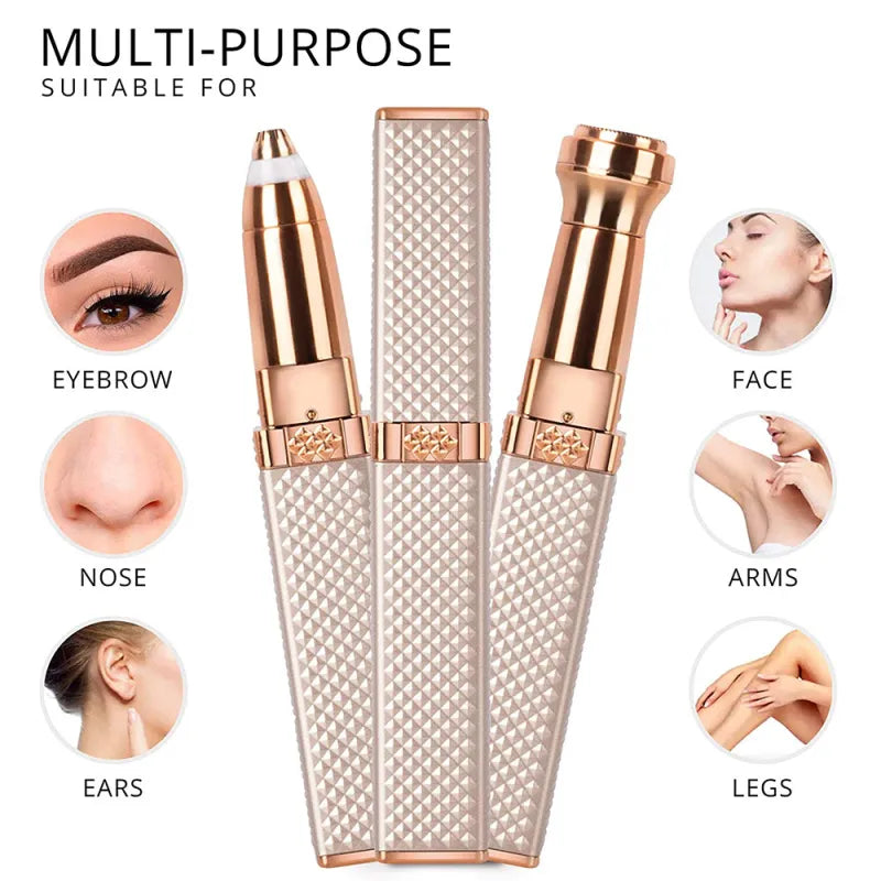 Edge Rechargeable 2 in 1 Eyebrow Trimmer & Facial Hair Remover